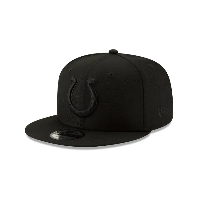 Indianapolis Colts Basic Black On Black 9FIFTY Snapback Hat sold by New Era