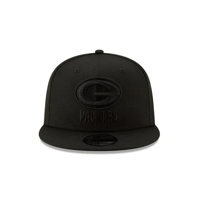 Green Bay Packers Basic Black On Black 9FIFTY Snapback Hat sold by New Era product image thumbnail 2