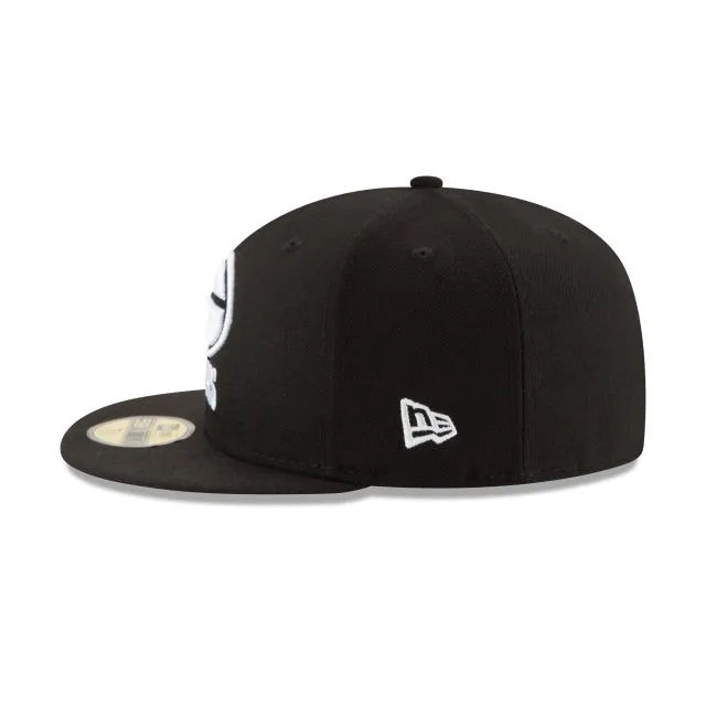 Green Bay Packers Black & White 59FIFTY Fitted Hat sold by New Era product image thumbnail 5