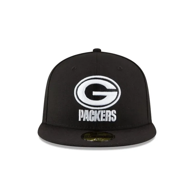 Green Bay Packers Black & White 59FIFTY Fitted Hat sold by New Era product image thumbnail 2