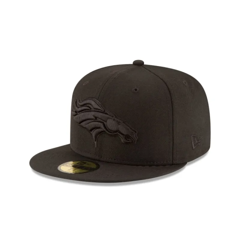 Denver Broncos Black On Black 59FIFTY Fitted Hat sold by New Era