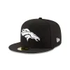 Denver Broncos Black & White 59FIFTY Fitted Hat sold by New Era