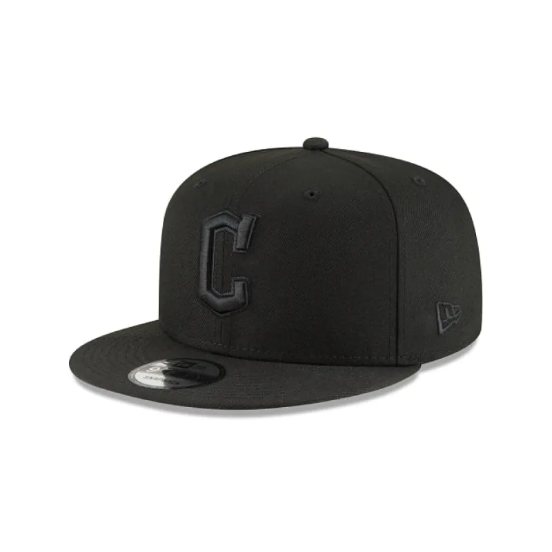 Cleveland Guardians Blackout Basic 9FIFTY Snapback Hat sold by New Era