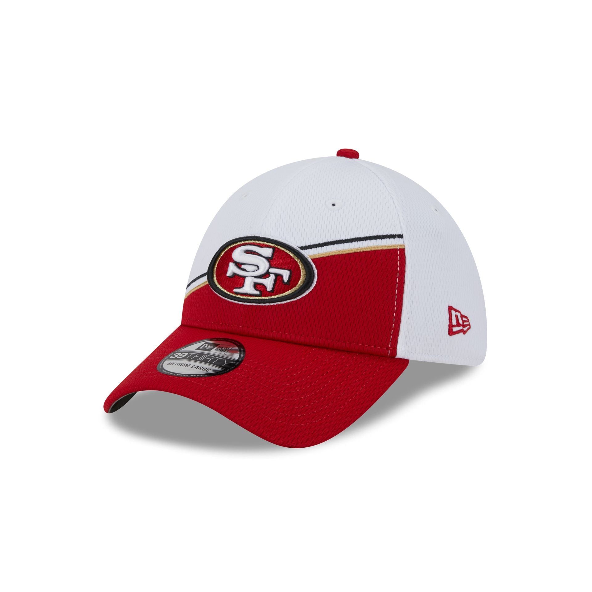 San Francisco 49ers 2023 Sideline White 39THIRTY Stretch Fit Hat sold by New Era product image thumbnail 3