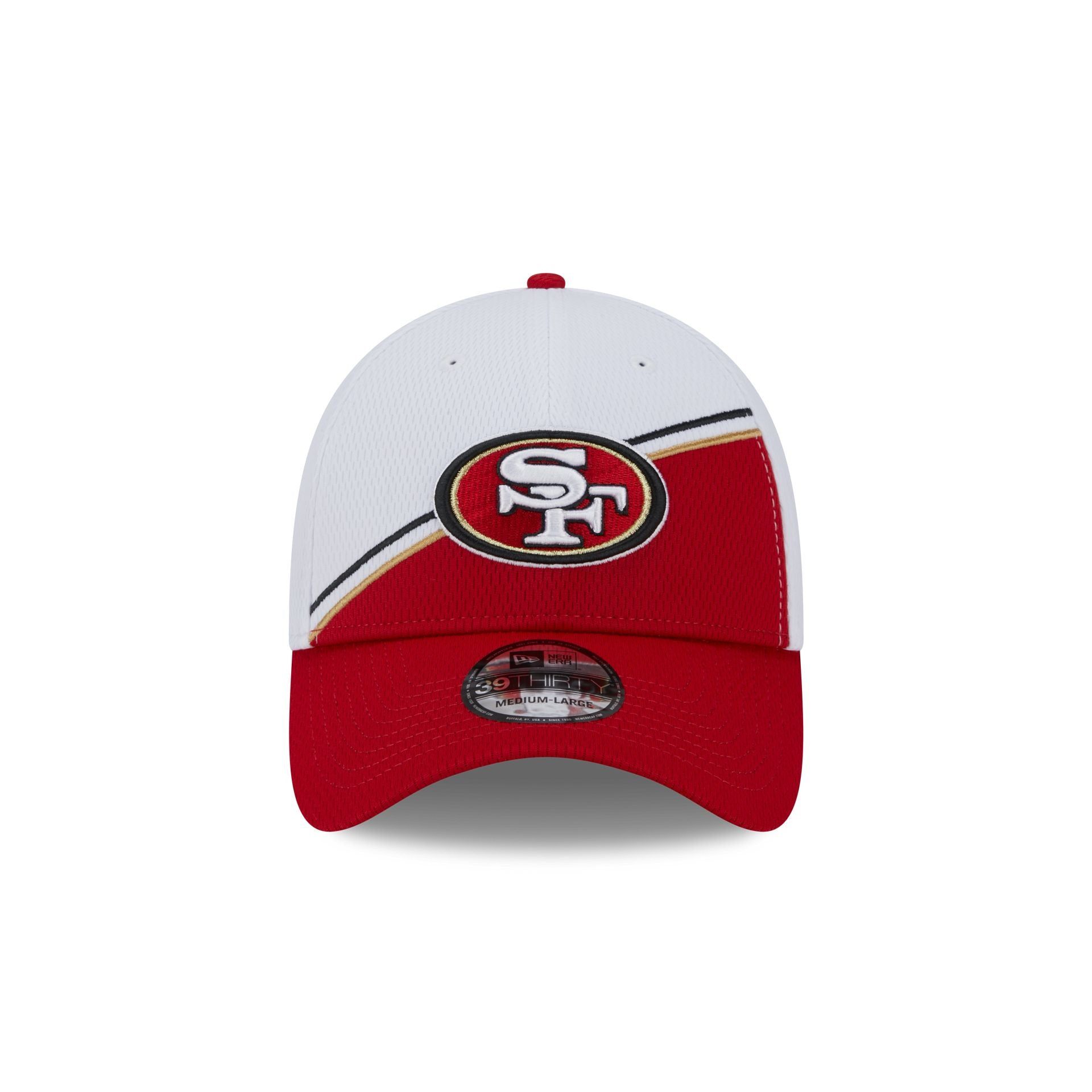 San Francisco 49ers 2023 Sideline White 39THIRTY Stretch Fit Hat sold by New Era product image thumbnail 2