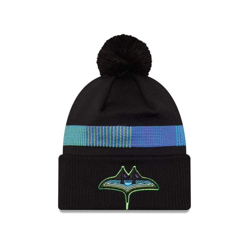 Tampa Bay Rays City Connect Pom Knit Hat made by New Era
