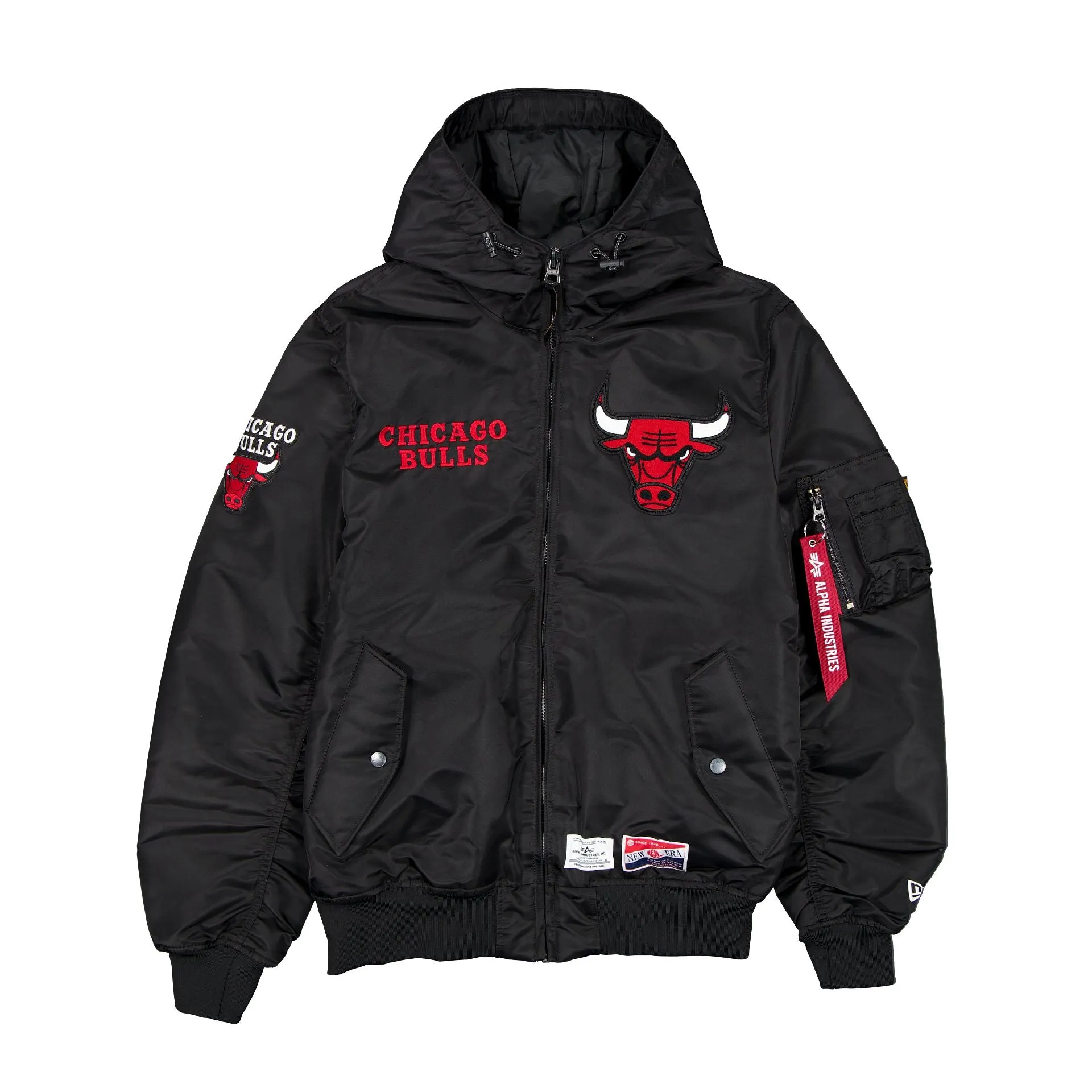 Alpha Industries x Chicago Bulls L-2B Hooded Bomber Jacket sold by New Era