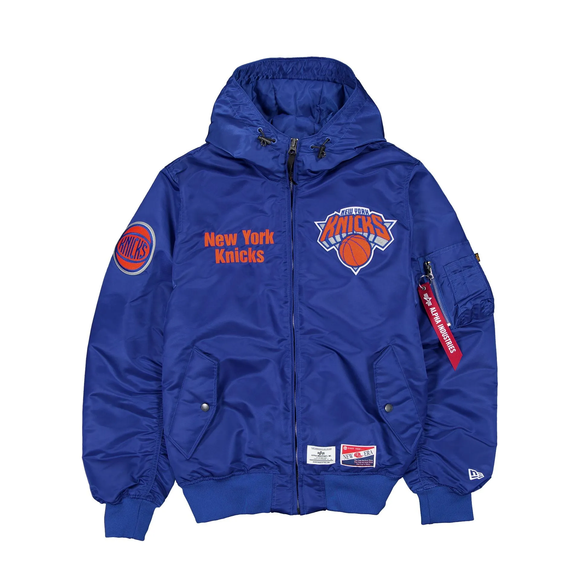 Alpha Industries x New York Knicks L-2B Hooded Bomber Jacket sold by New Era