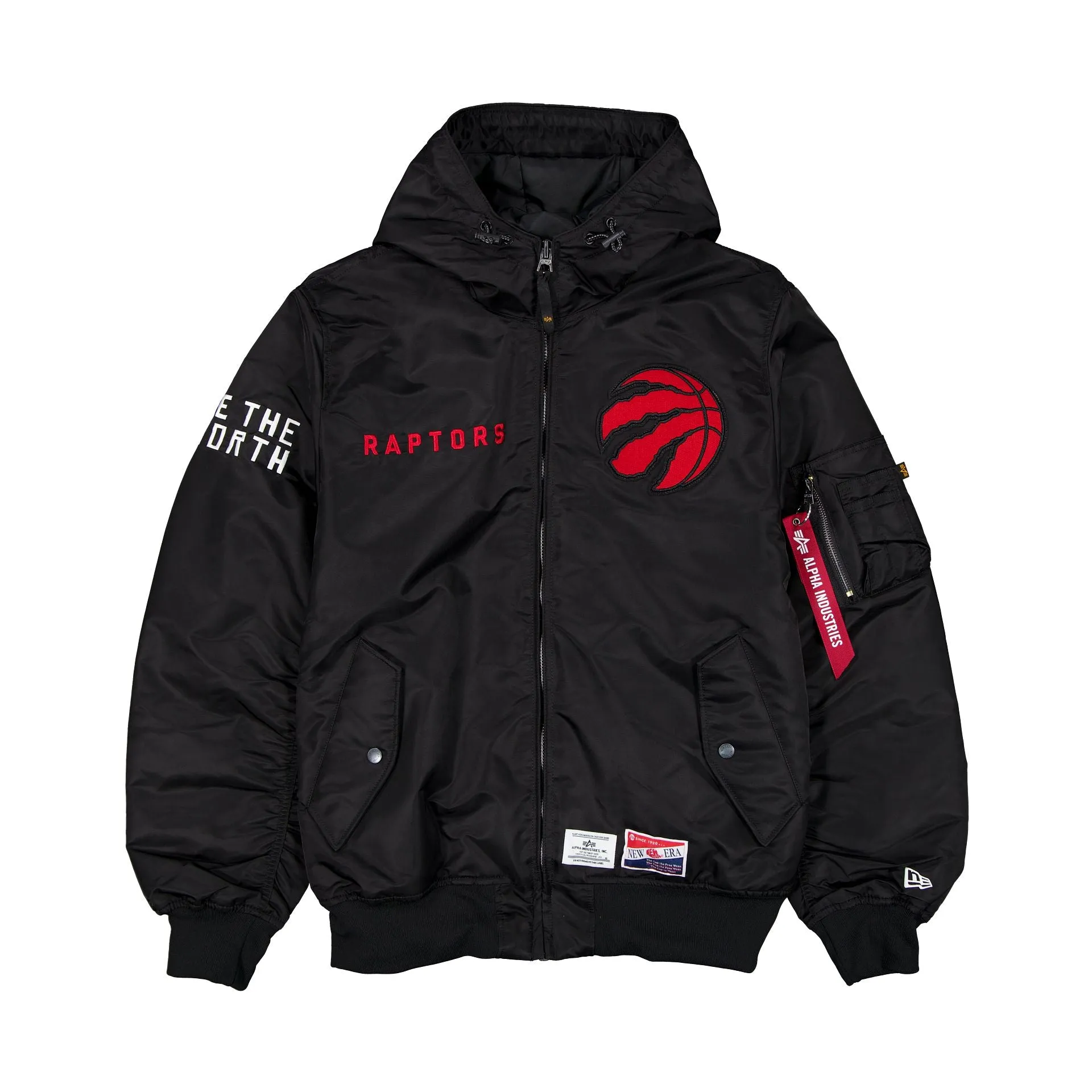 Alpha Industries x Toronto Raptors L-2B Hooded Bomber Jacket sold by New Era
