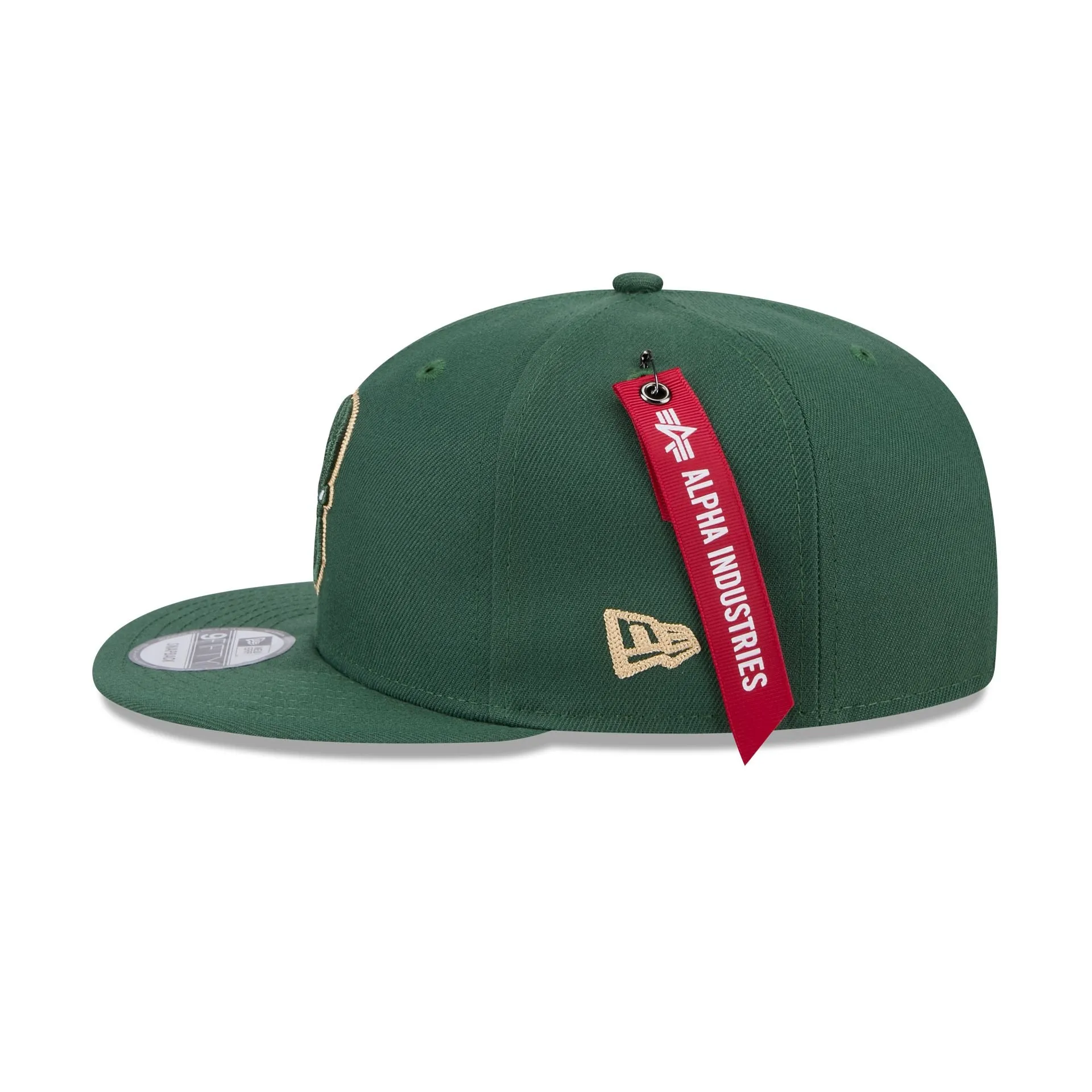 Alpha Industries x Milwaukee Bucks Green 9FIFTY Snapback Hat sold by New Era product image thumbnail 4