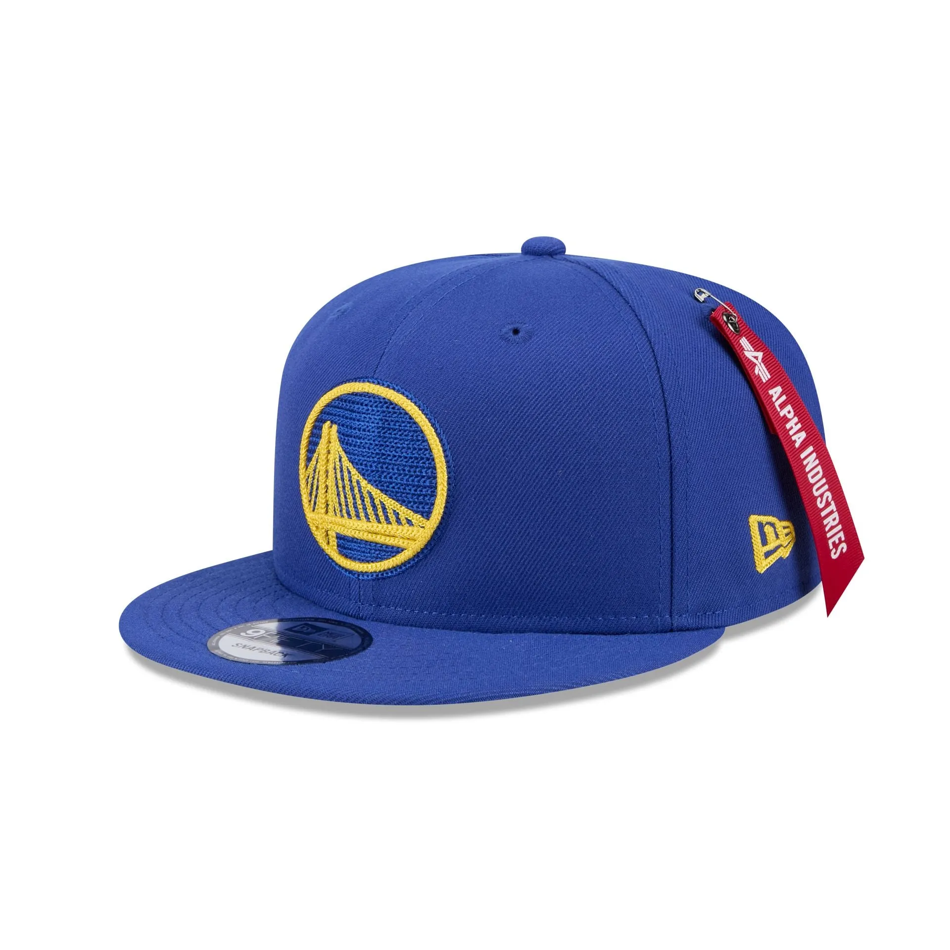Alpha Industries x Golden State Warriors Blue 9FIFTY Snapback Hat sold by New Era