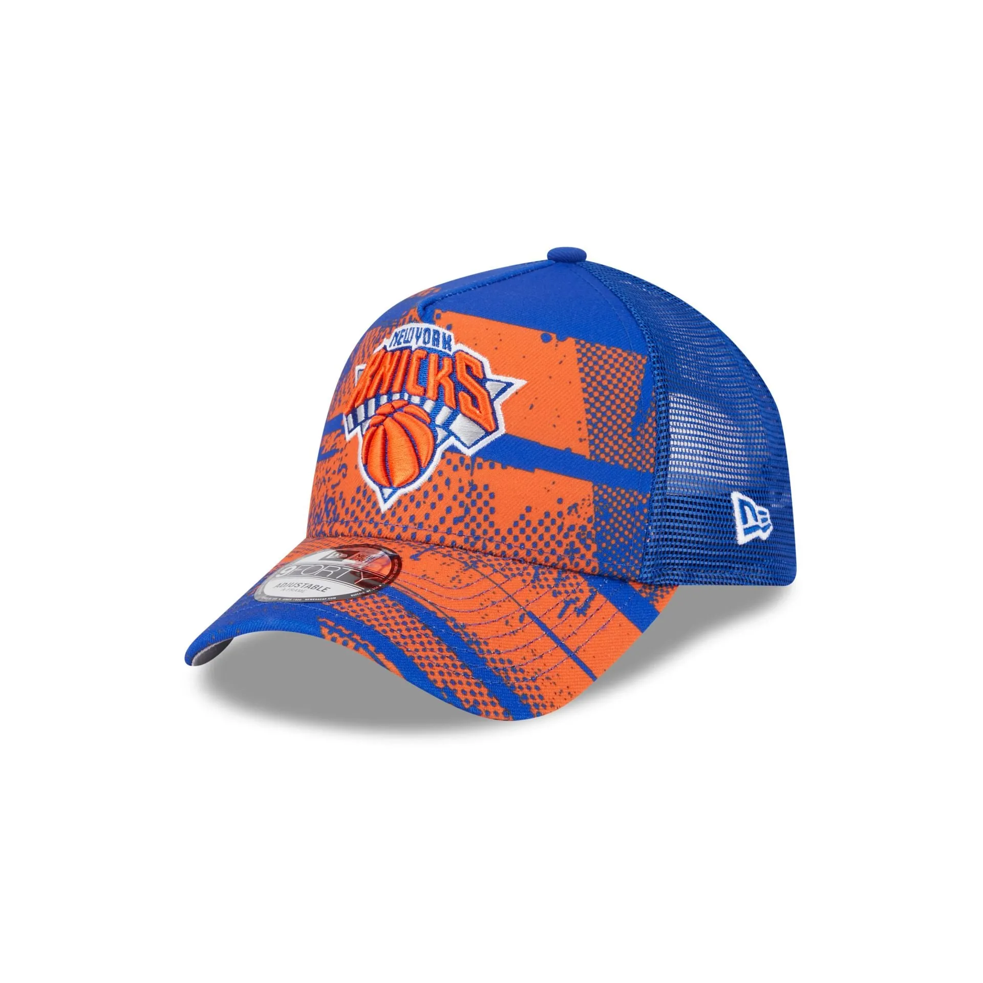 New York Knicks 2024 Tip-Off 9FORTY A-Frame Trucker Hat sold by New Era product image thumbnail 3