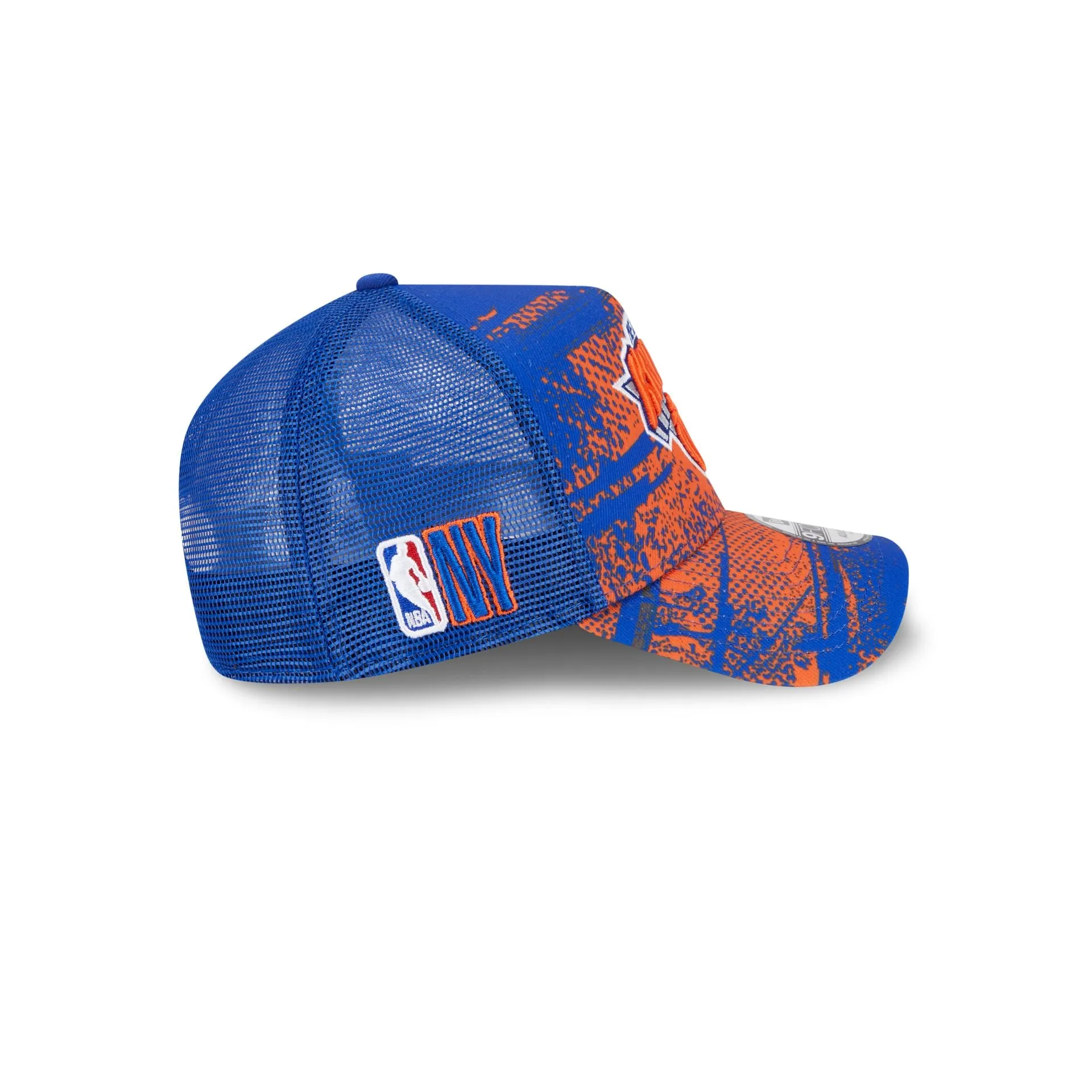 New York Knicks 2024 Tip-Off 9FORTY A-Frame Trucker Hat sold by New Era product image thumbnail 4