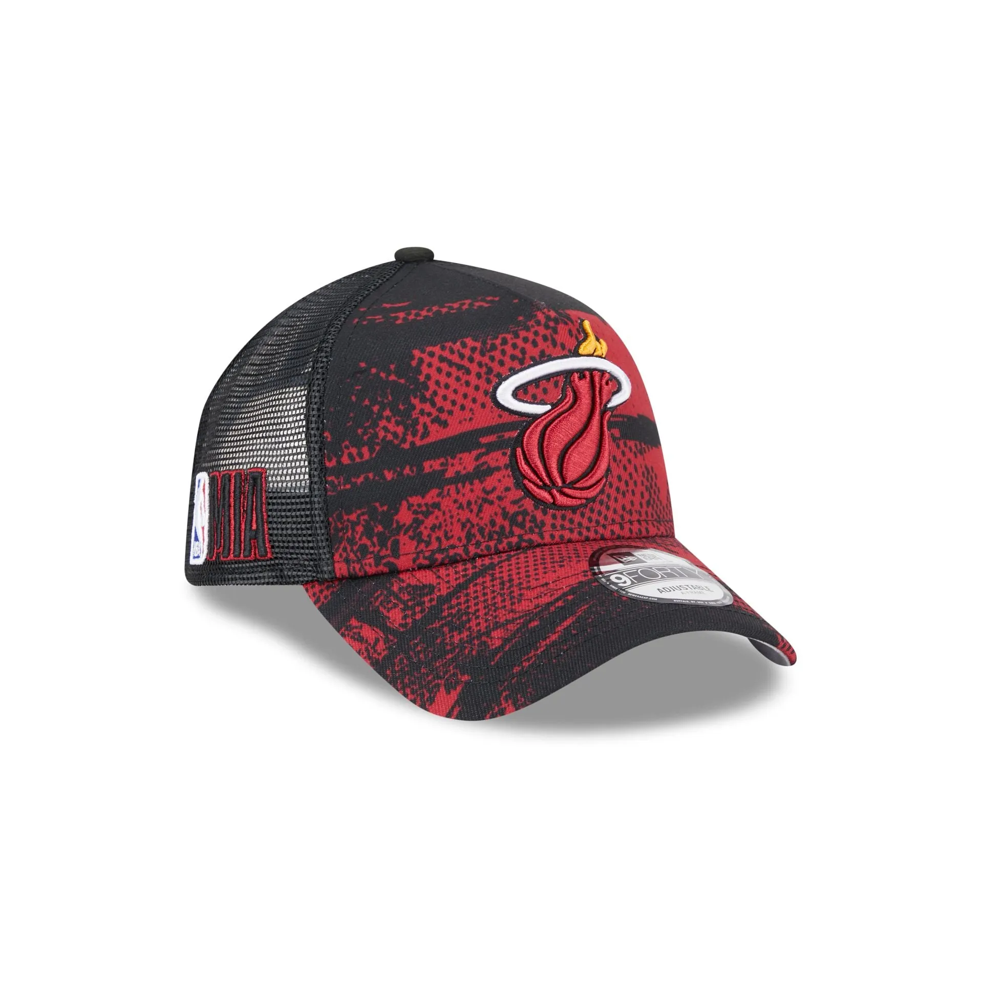 Miami Heat 2024 Tip-Off 9FORTY A-Frame Trucker Hat sold by New Era