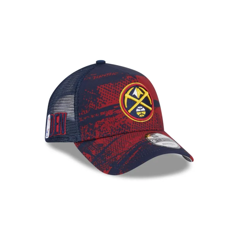 Denver Nuggets 2024 Tip-Off 9FORTY A-Frame Trucker Hat sold by New Era