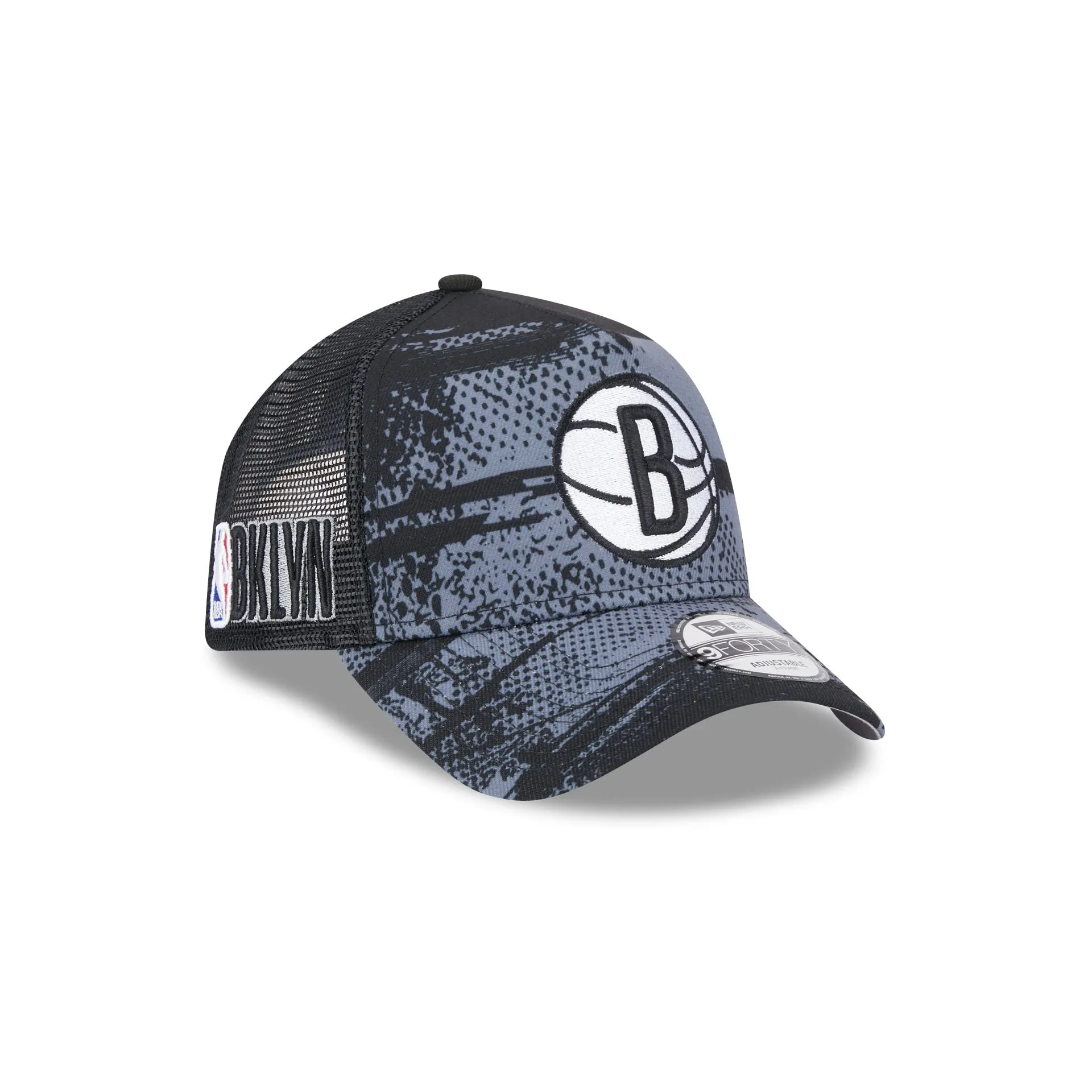 Brooklyn Nets 2024 Tip-Off 9FORTY A-Frame Trucker Hat sold by New Era