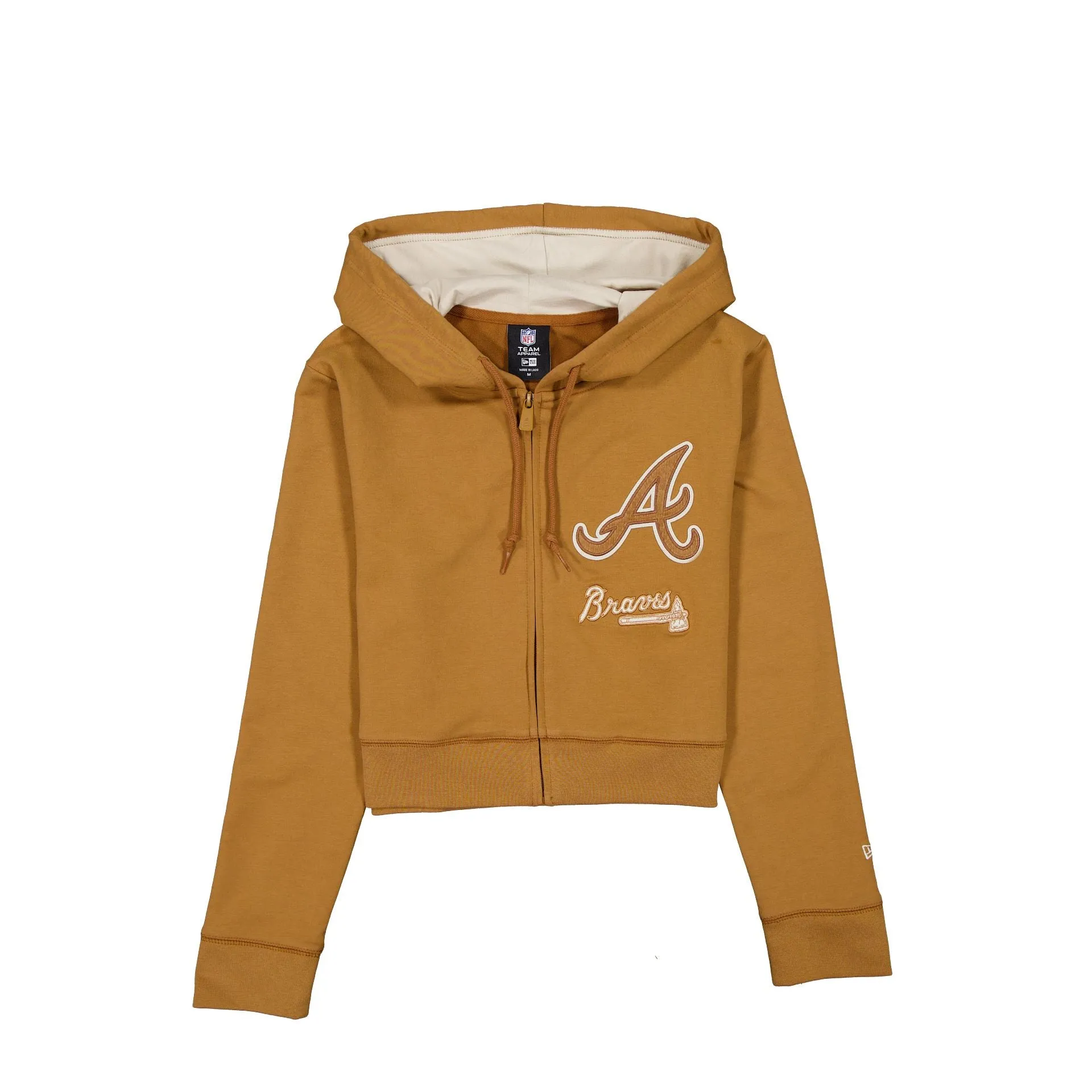 Atlanta Braves Light Bronze Logo Select Women's Full-Zip Hoodie sold by New Era