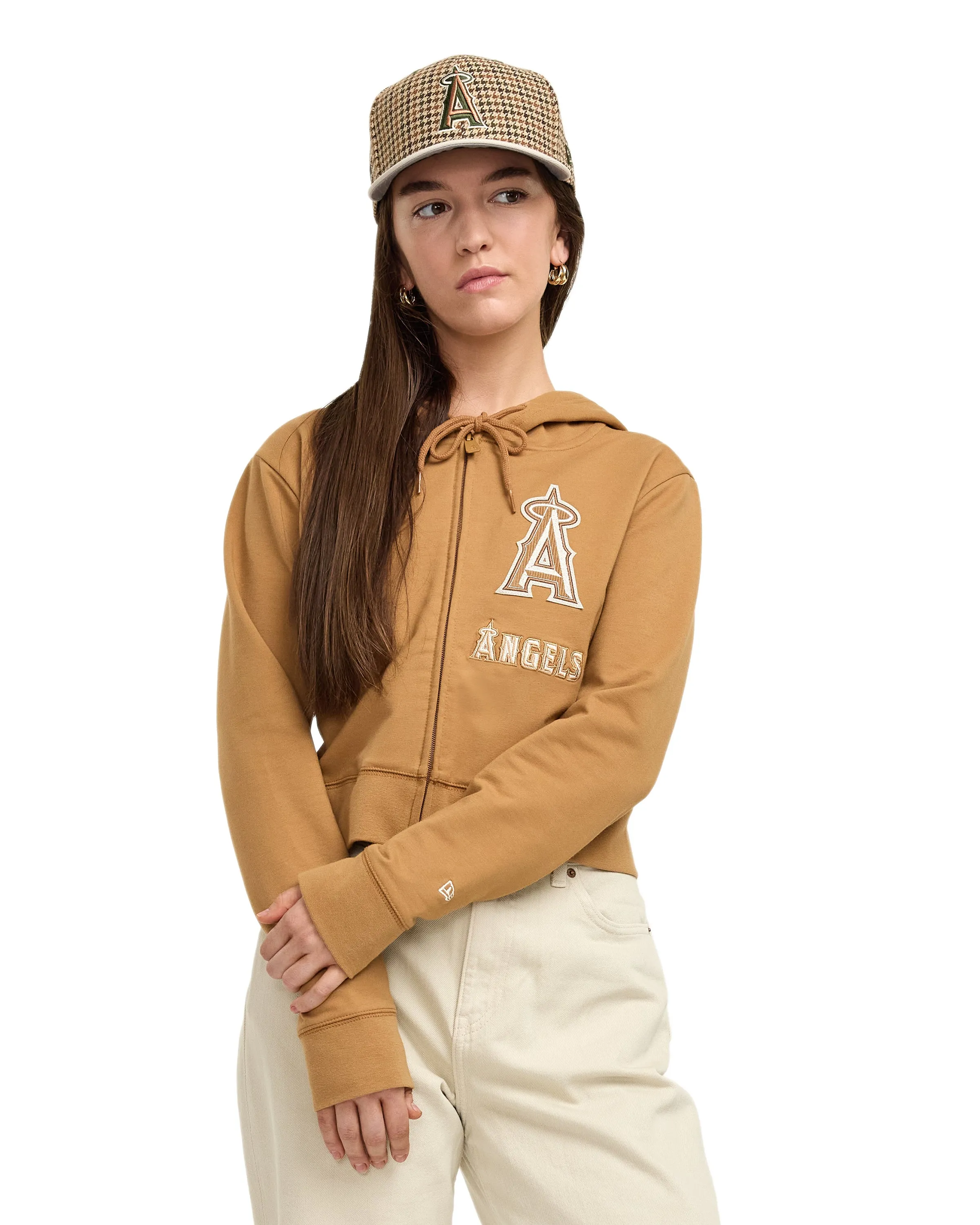 Atlanta Braves Light Bronze Logo Select Women's Full-Zip Hoodie sold by New Era product image thumbnail 2