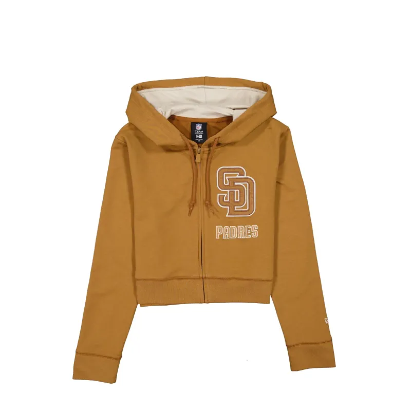 San Diego Padres Light Bronze Logo Select Women's Full-Zip Hoodie sold by New Era