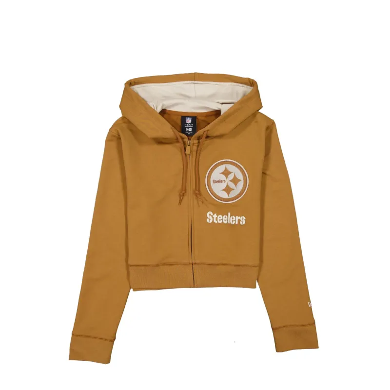 Pittsburgh Steelers Light Bronze Logo Select Women's Full-Zip Hoodie sold by New Era