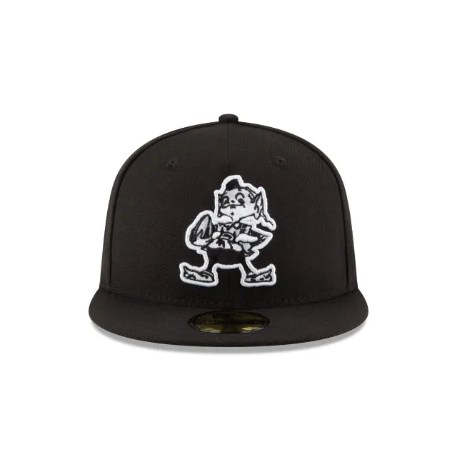 Cleveland Browns Black & White 59FIFTY Fitted Hat sold by New Era product image thumbnail 2