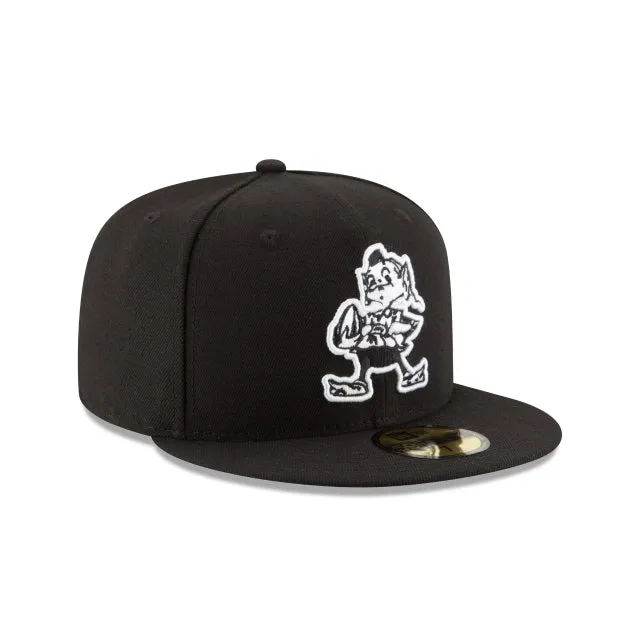 Cleveland Browns Black & White 59FIFTY Fitted Hat sold by New Era product image thumbnail 3