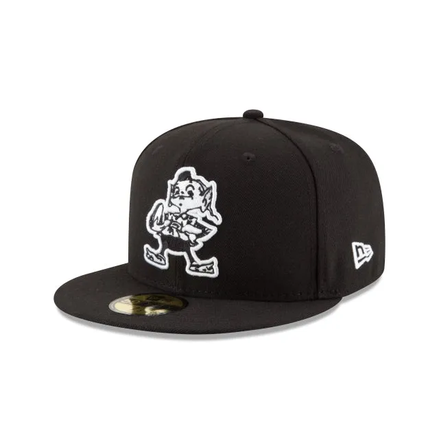 Cleveland Browns Black & White 59FIFTY Fitted Hat sold by New Era