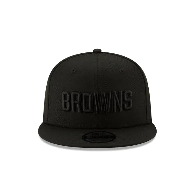 Cleveland Browns Basic Black On Black 9FIFTY Snapback Hat sold by New Era product image thumbnail 2