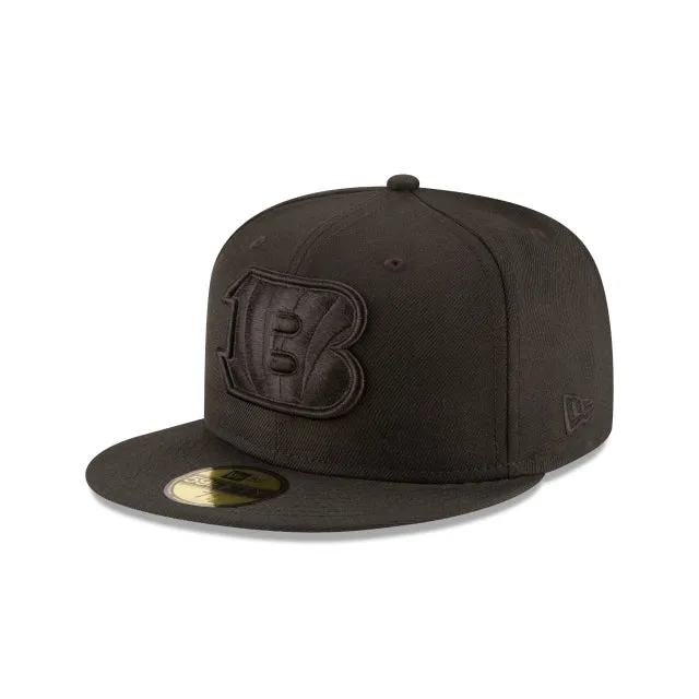 Cincinnati Bengals Black On Black 59FIFTY Fitted Hat sold by New Era