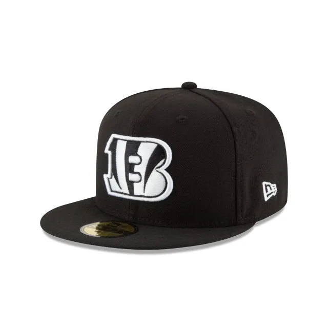 Cincinnati Bengals Black & White 59FIFTY Fitted Hat sold by New Era