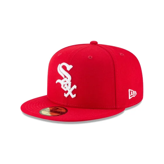 Chicago White Sox Scarlet Basic 59FIFTY Fitted Hat sold by New Era