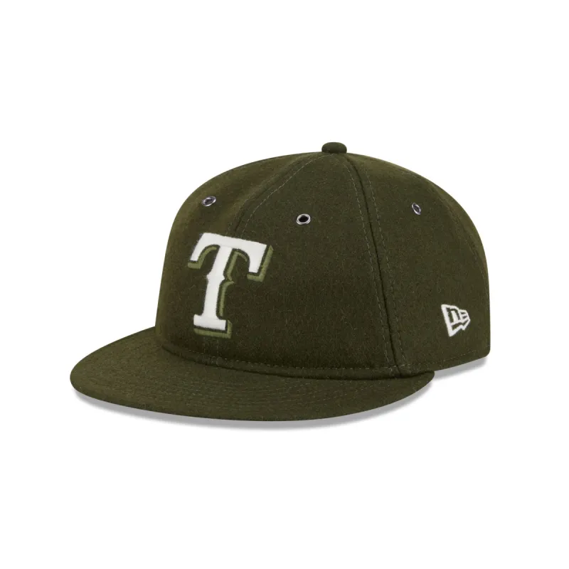 Texas Rangers New Olive Wool Retro Crown 59FIFTY Fitted Hat sold by New Era