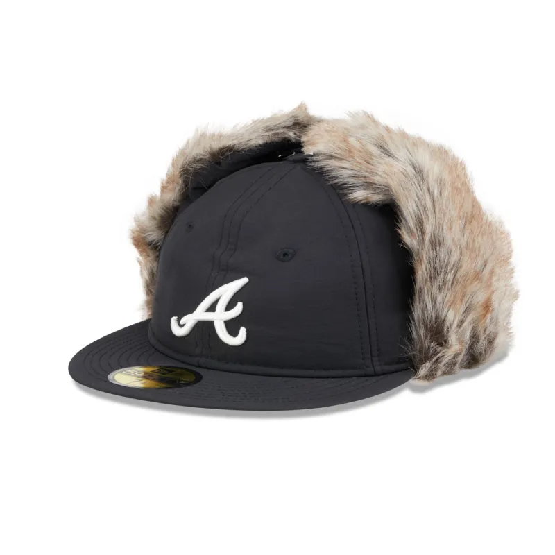 Atlanta Braves Winter Dog Ear Retro Crown 59FIFTY Fitted Hat sold by New Era