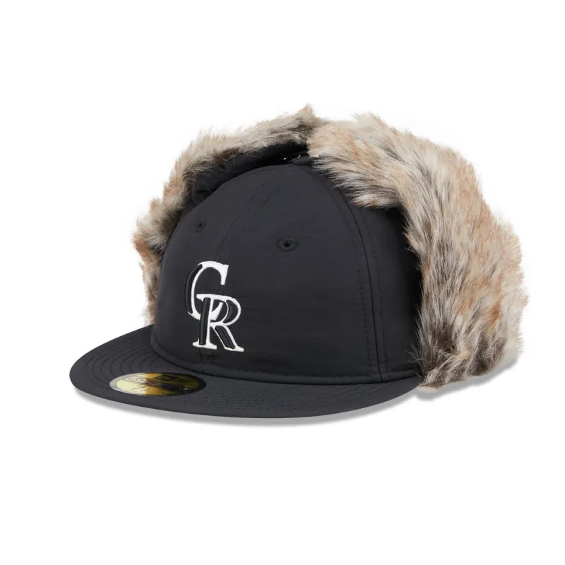 Colorado Rockies Winter Dog Ear Retro Crown 59FIFTY Fitted Hat sold by New Era