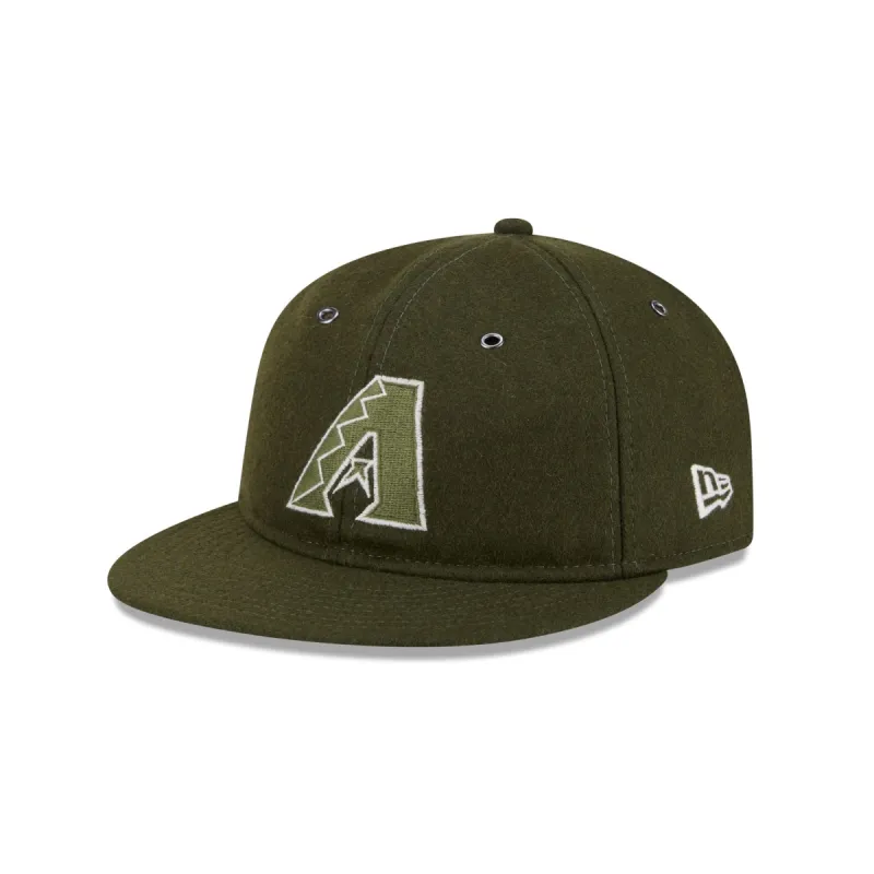Arizona Diamondbacks New Olive Wool Retro Crown 59FIFTY Fitted Hat sold by New Era