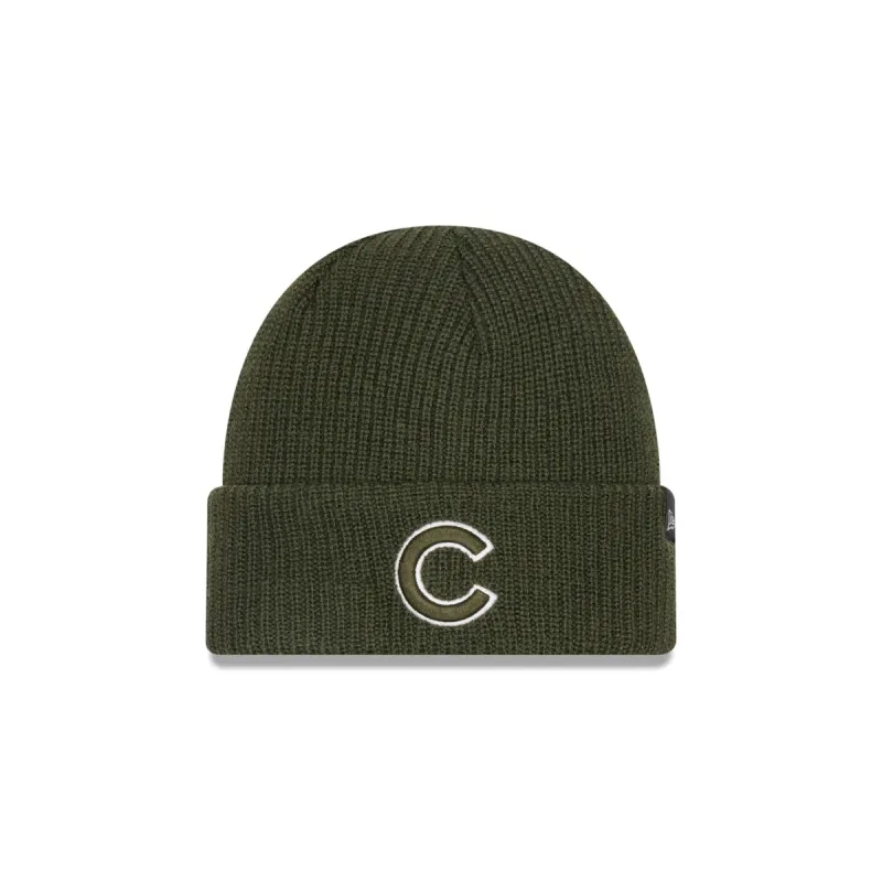 Chicago Cubs Green Merino Wool Knit Beanie sold by New Era