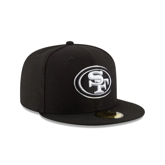 San Francisco 49ers Black & White 59FIFTY Fitted Hat sold by New Era product image thumbnail 3