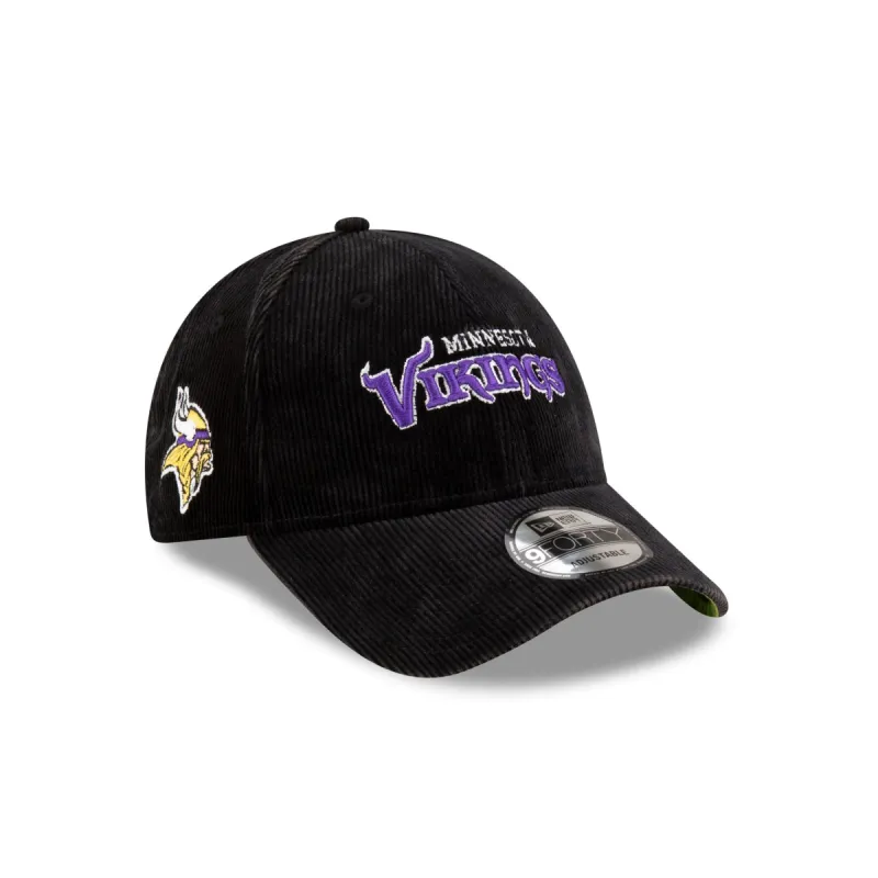 Minnesota Vikings Washed Cord 9FORTY Adjustable Hat sold by New Era