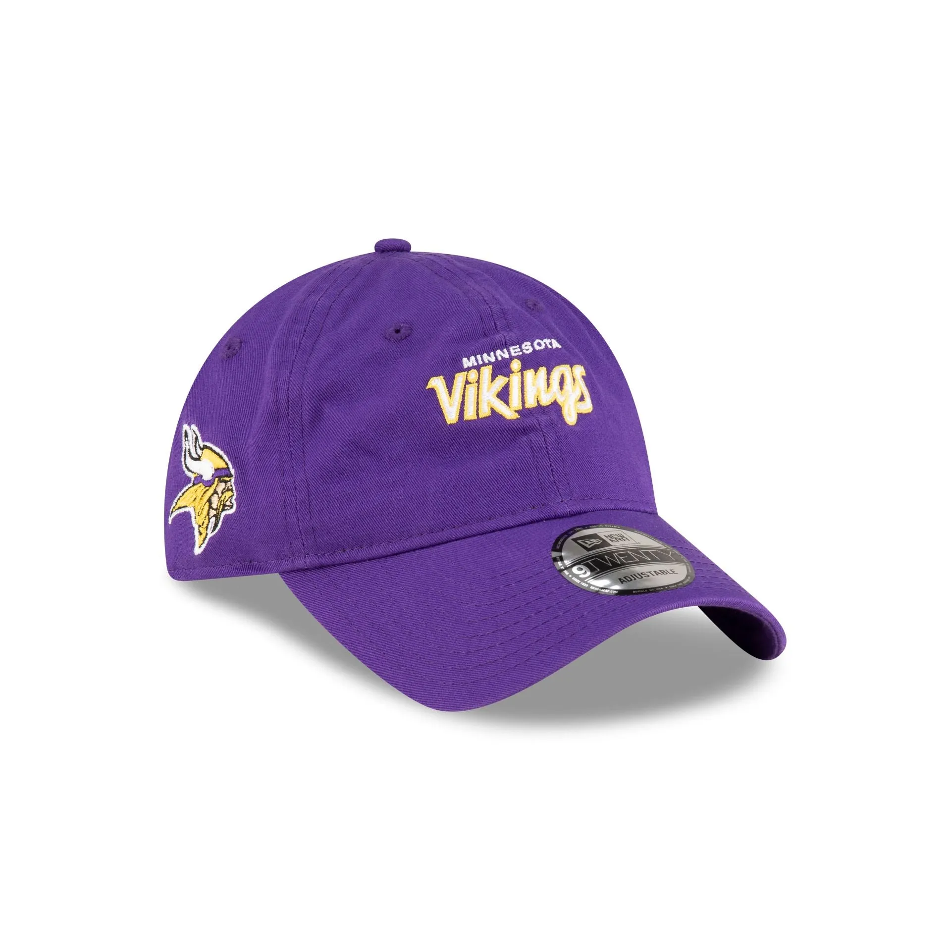 Minnesota Vikings Washed Script 9TWENTY Adjustable Hat sold by New Era