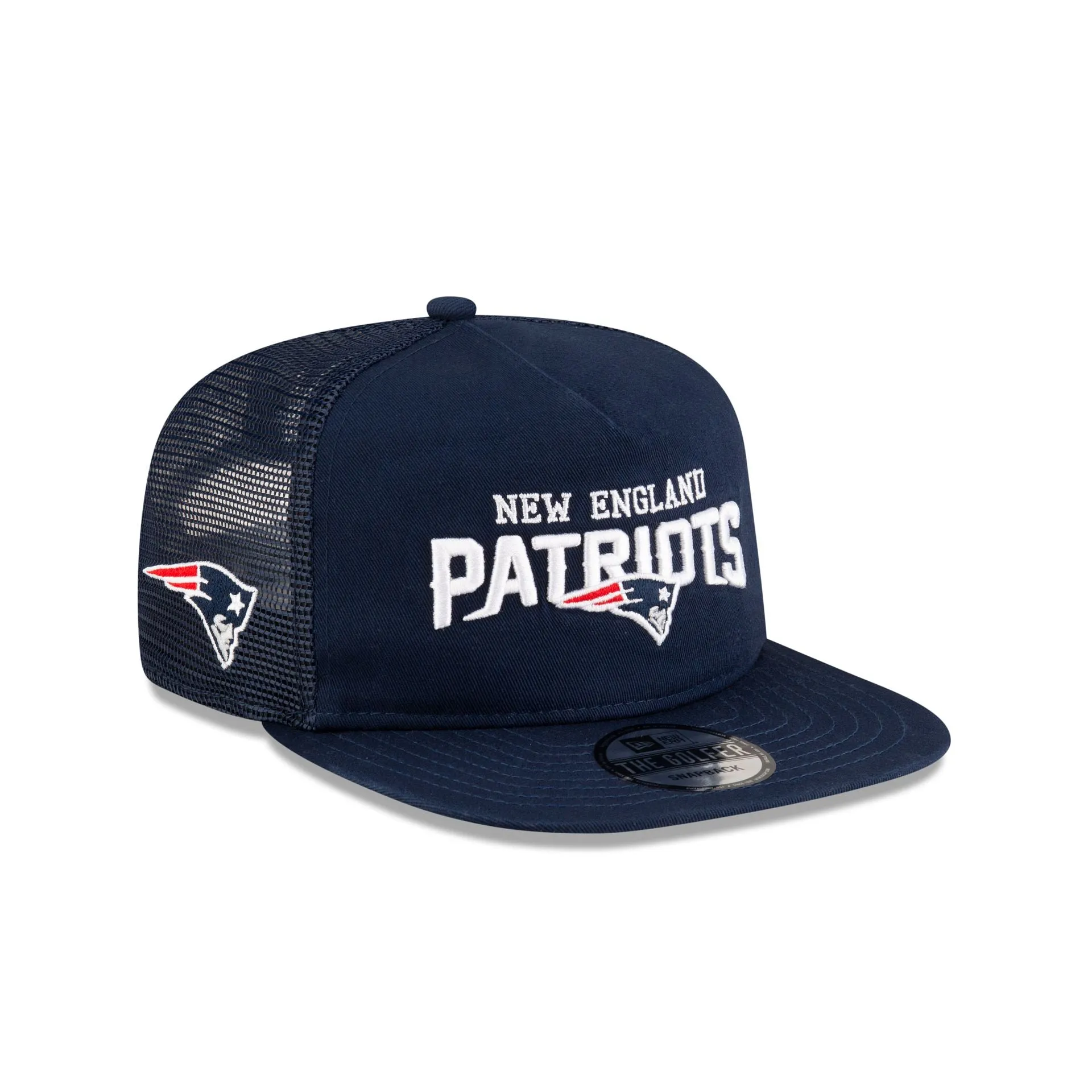 New England Patriots Washed Script Golfer Snapback sold by New Era
