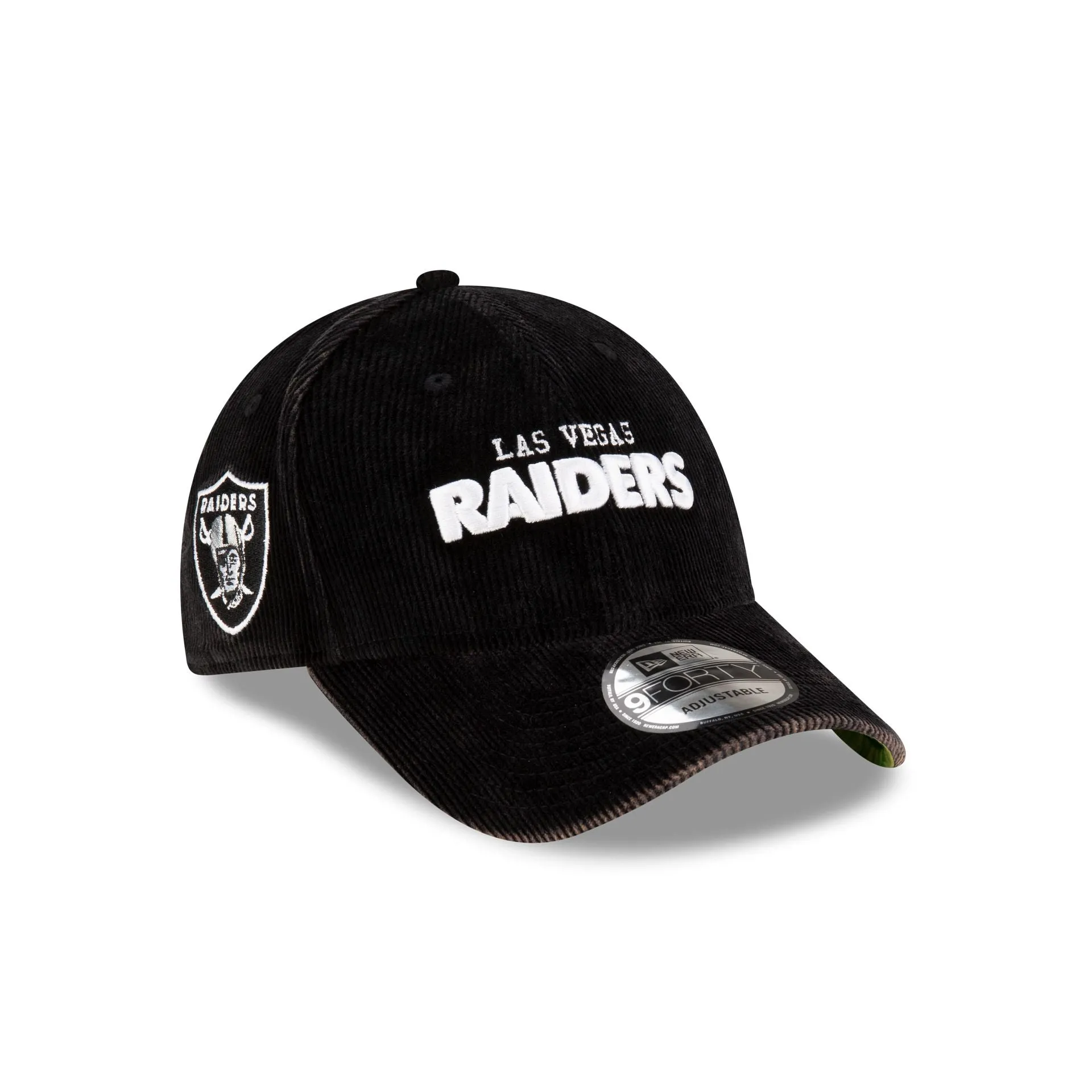 Las Vegas Raiders Washed Cord 9FORTY Adjustable Hat sold by New Era
