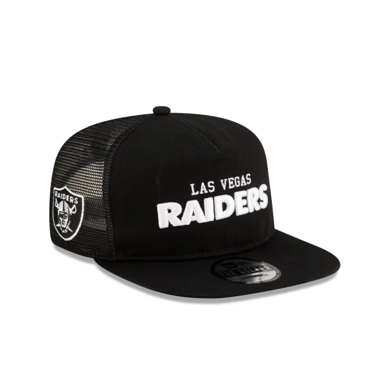 Las Vegas Raiders Washed Script Golfer Snapback sold by New Era