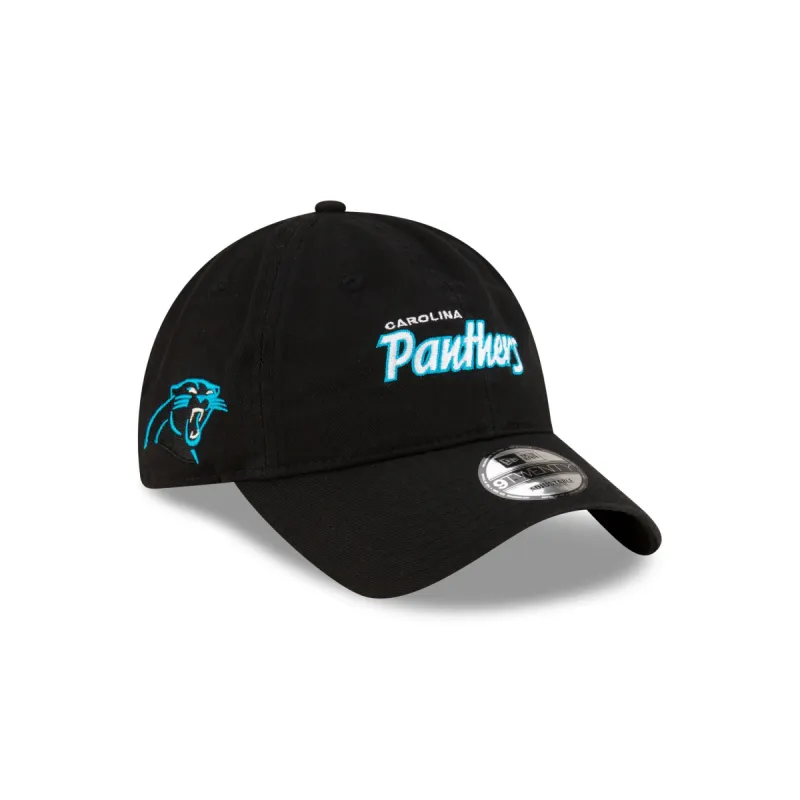 Carolina Panthers Washed Script 9TWENTY Adjustable Hat sold by New Era