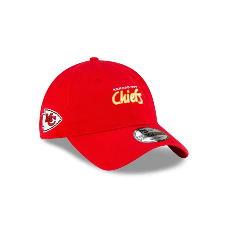 Kansas City Chiefs Washed Script 9TWENTY Adjustable Hat sold by New Era
