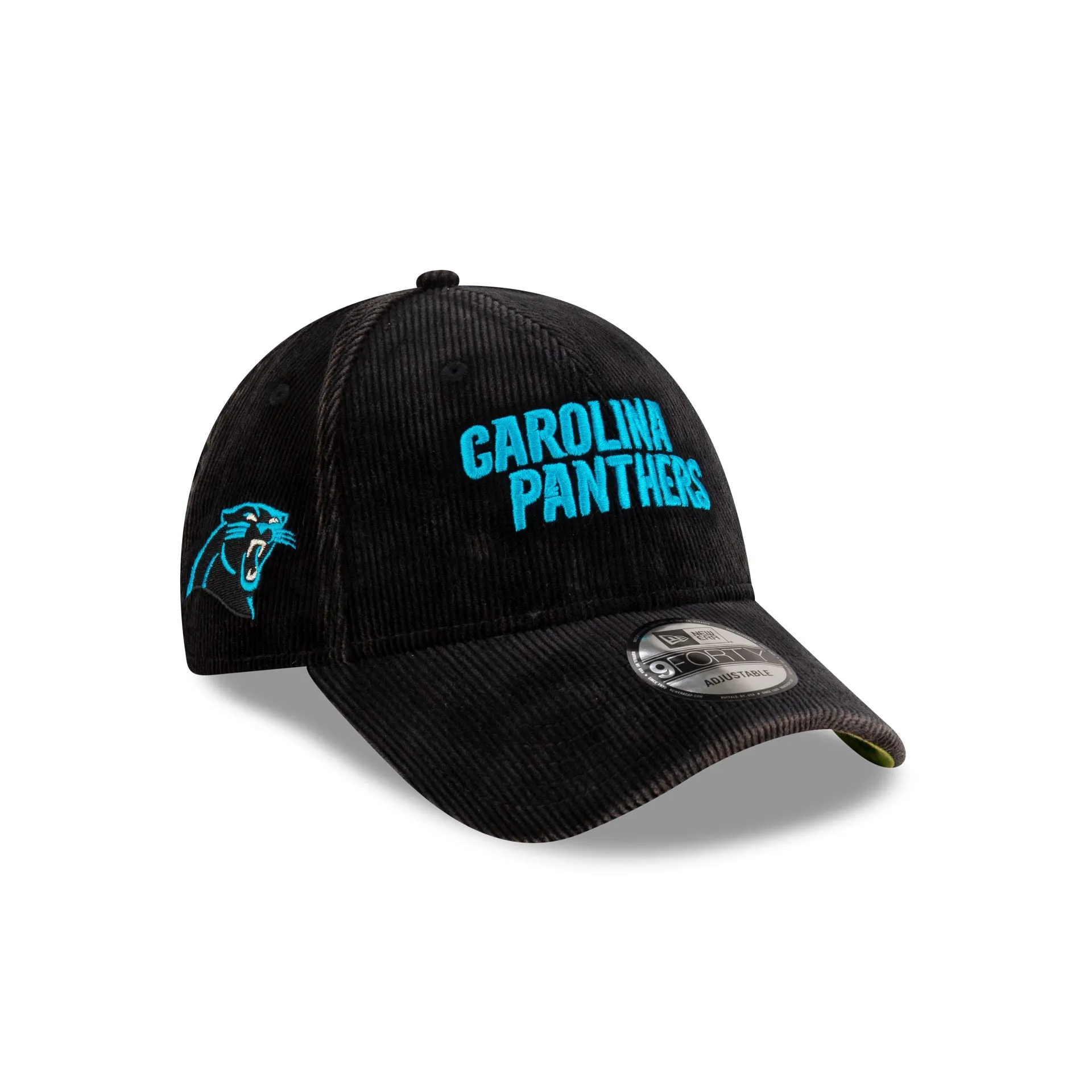 Carolina Panthers Washed Cord 9FORTY Adjustable Hat sold by New Era