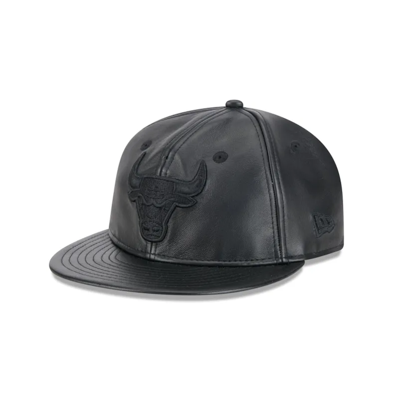 Chicago Bulls Genuine Leather Retro Crown 9FIFTY Strapback Hat sold by New Era