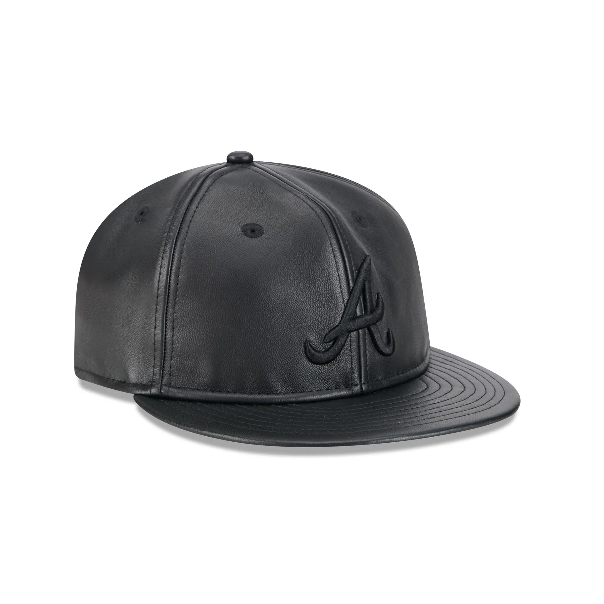 Atlanta Braves Genuine Leather Retro Crown 9FIFTY Strapback Hat sold by New Era product image thumbnail 3