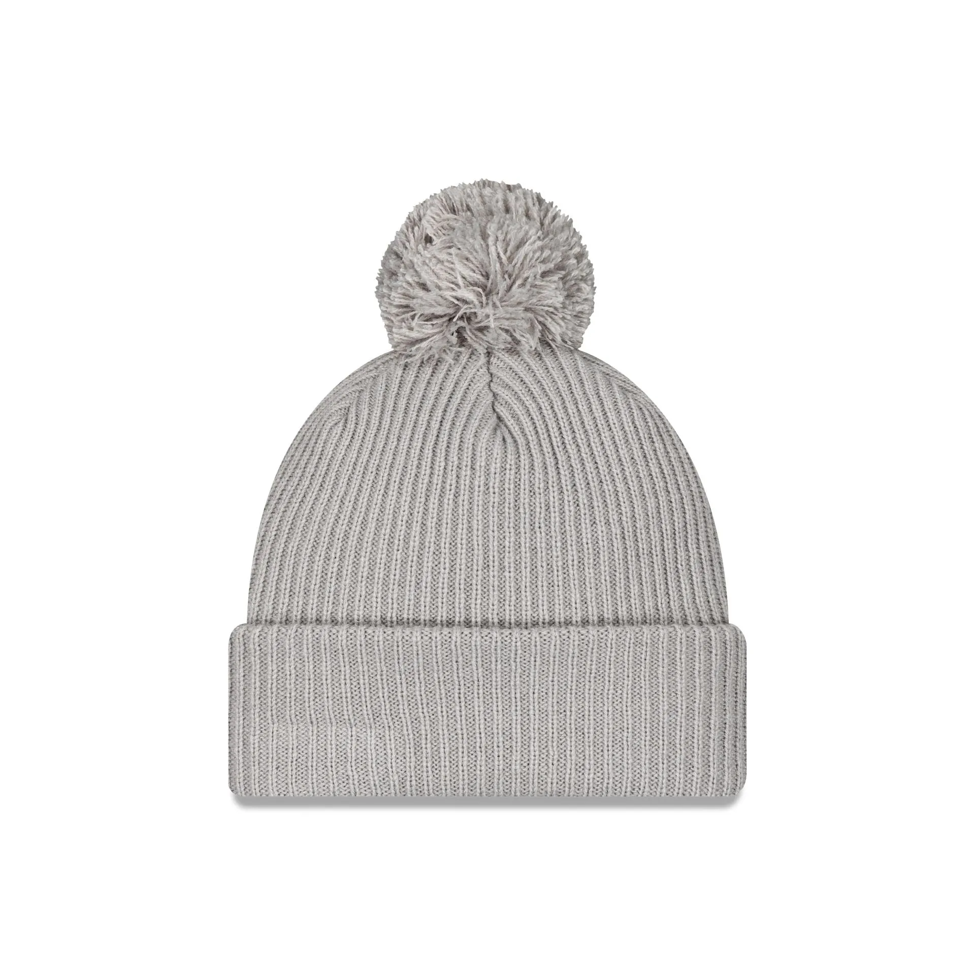 New Era Cap Gray Ribbed Pom Knit Hat sold by New Era