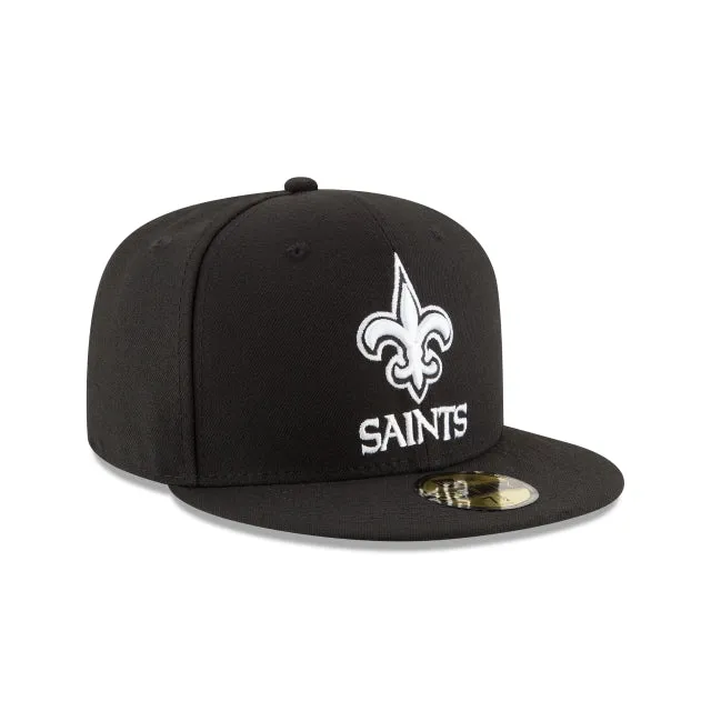 New Orleans Saints Black & White 59FIFTY Fitted Hat sold by New Era product image thumbnail 3