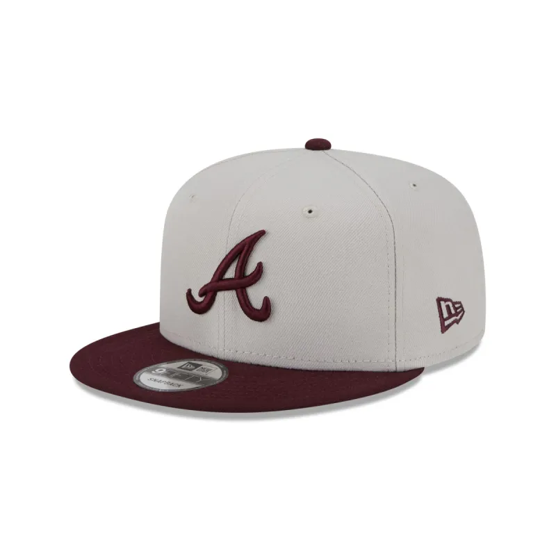 Atlanta Braves Mauve Visor 9FIFTY Snapback Hat sold by New Era